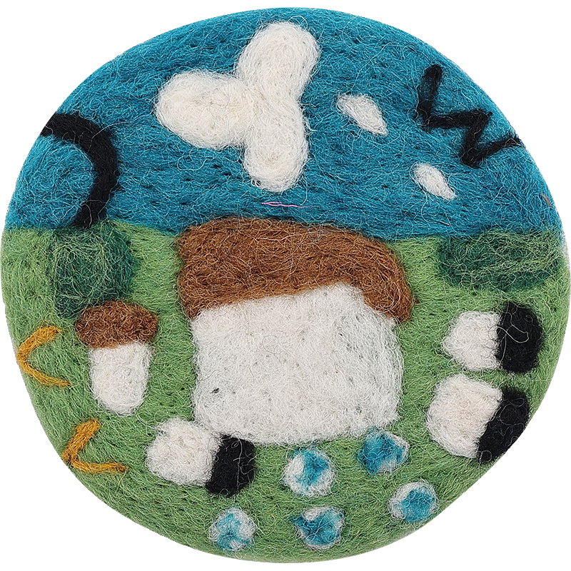 IMG_2402 Handcrafted Wool Felt Coasters (Earth & Home Designs) Wool Felt Coasters - Image 1