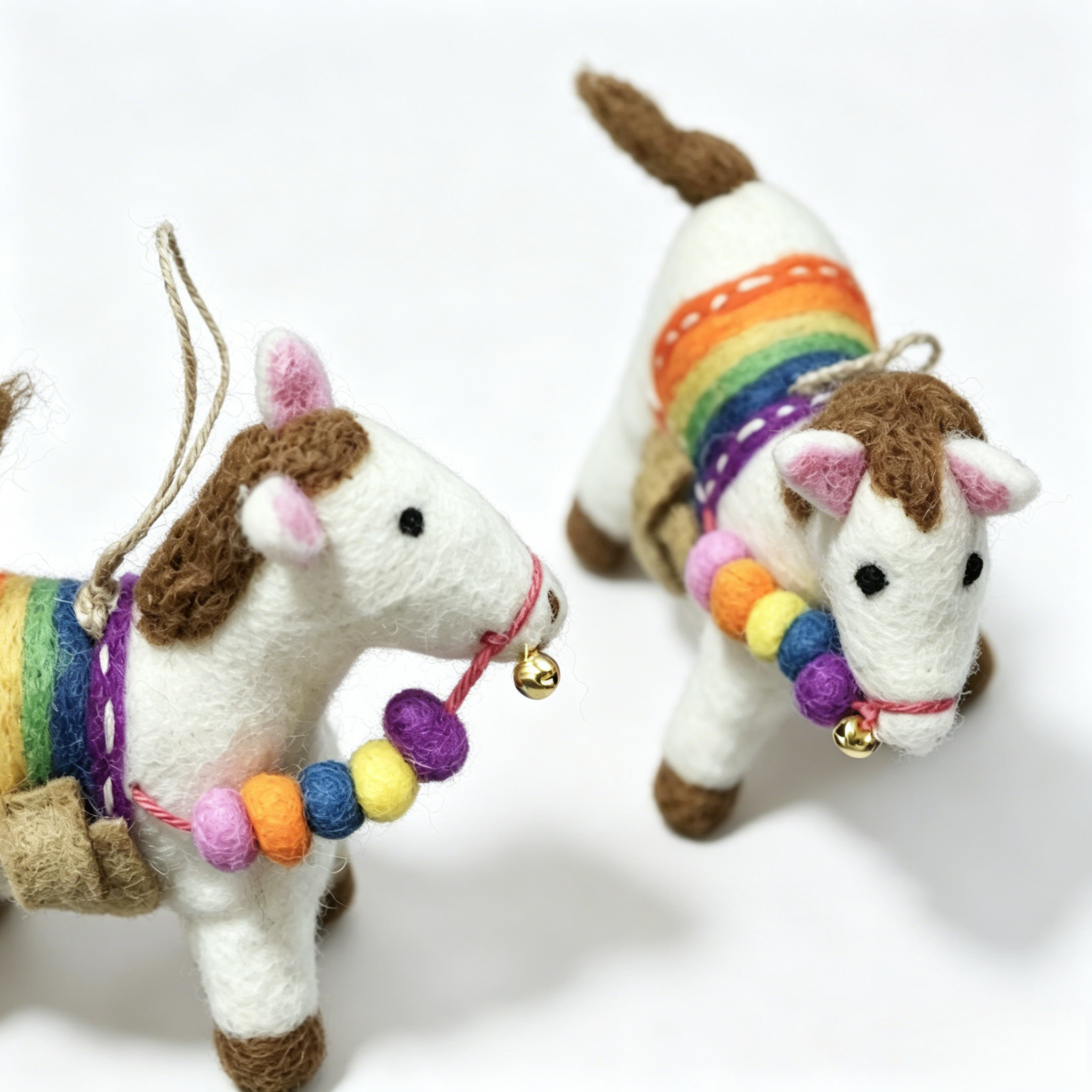 111 Felt pony doll (colorful) - Image 1