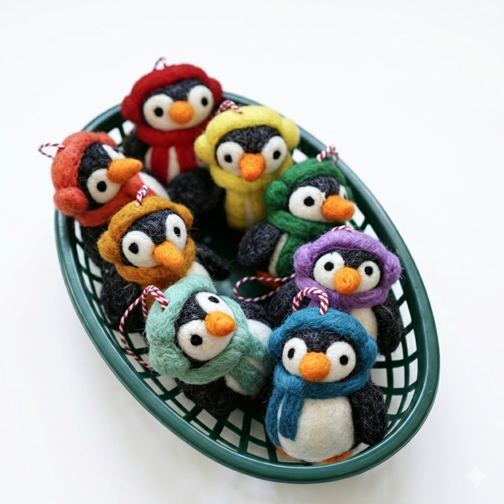 Gemini_Generated_Image_dpsvqvdpsvqvdpsv Felt Penguin Doll - Image 1
