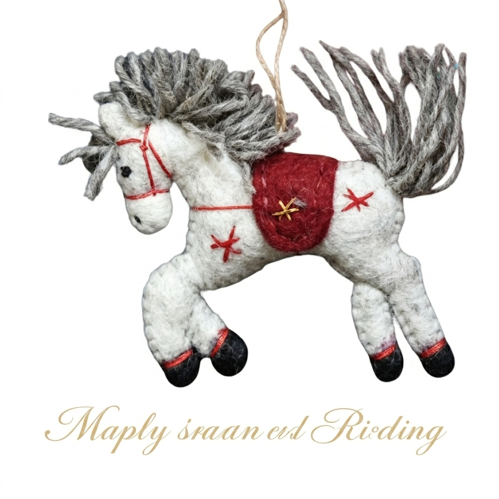 Gemini_Generated_Image_unve3lunve3lunve Felt Pony Doll(red white) - Image 1